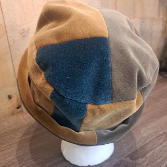 Laurie Ramona Vintage Bucket Hat Velvet Patchwork Multicolored Unisex Y2K Hat - Picture 8 of 14